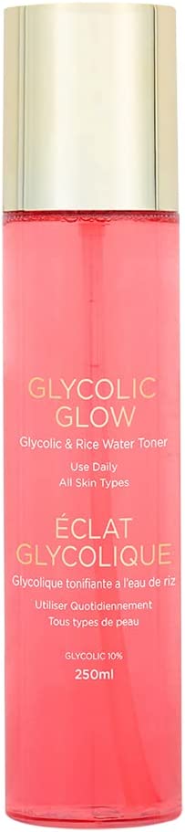 Makari Glycolic Acid and Rice Water Toner (250 ml), Hydrating and Brightening Facial Spray, Anti-Aging Skincare for Uneven Skin Tone, Fine Lines, and Wrinkles, Pore Minimizer, Pure Face Moisturizer