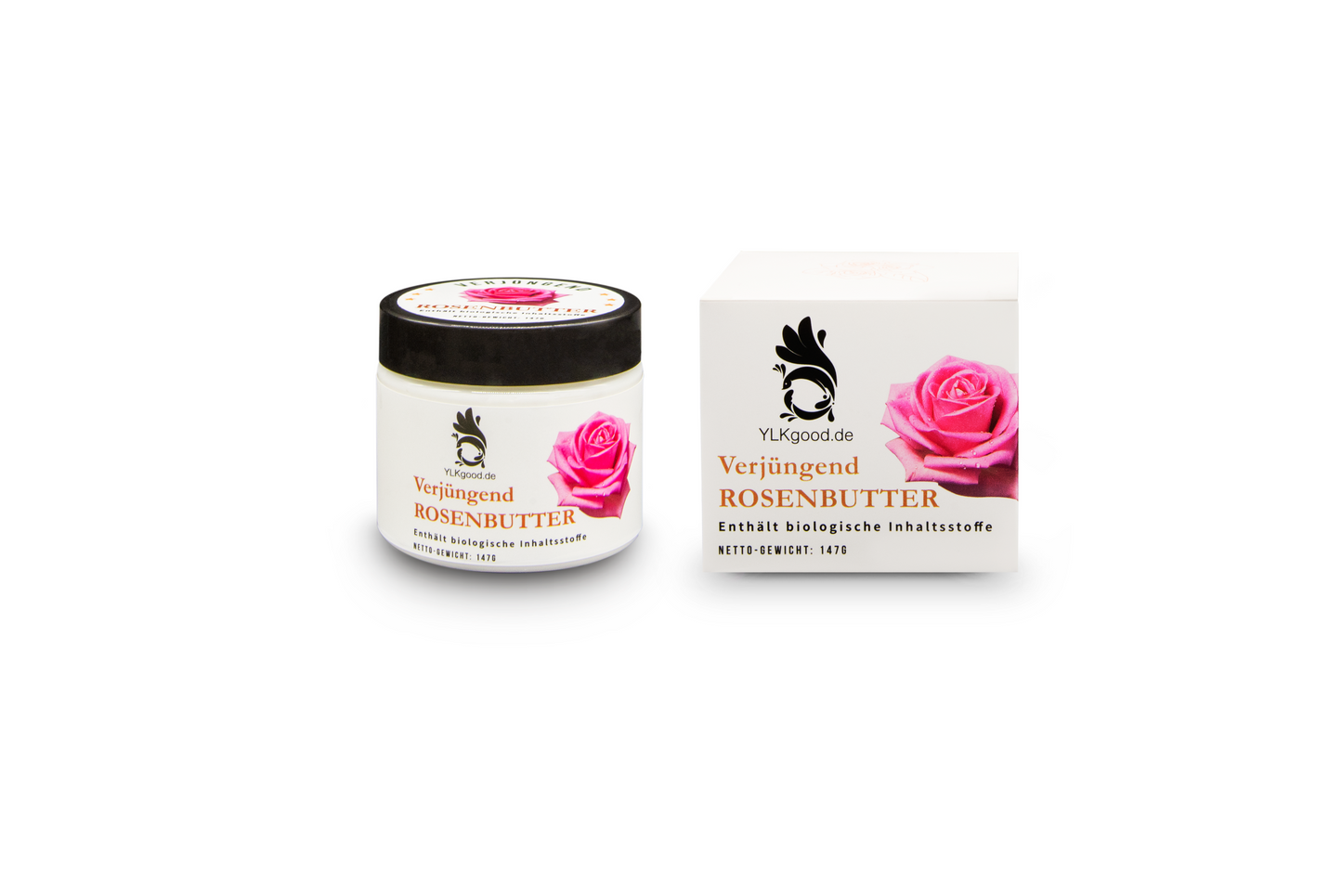 Natürliche Shea Butter mit Rosen Öl - 147 gr