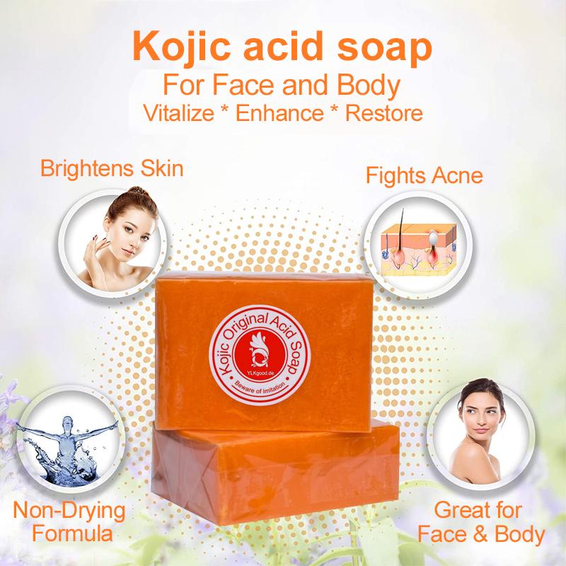 Kojisäure Seife | Kojic Acid Soap | 2 Seifen a 200gOriginal YLKgood Skin Lightening Soap mit Kojic Acid