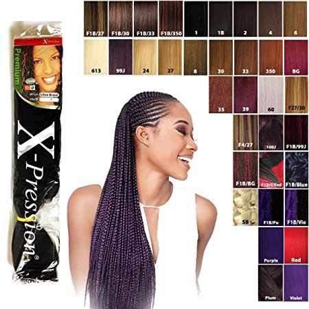 X-Pression Premium Original Ultra Braids 82" - 2 (Dunkelbraun)